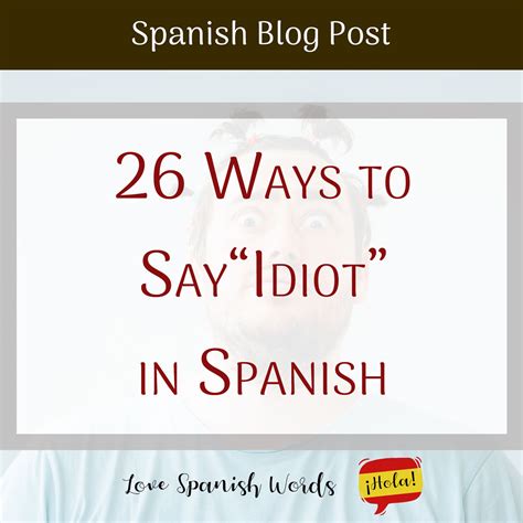 aww in spanish|idiot in spanish.